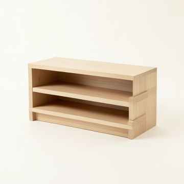 Ash Branch Low Bookcase - Beige (synthetic illustration; no displayed measurements)