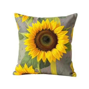 Sunflower Ribbon Indoor/Outdoor Throw Pillow