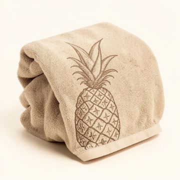 Batik Pineapple 100 % Cotton Bath Towel (synthetic illustration; no displayed measurements)