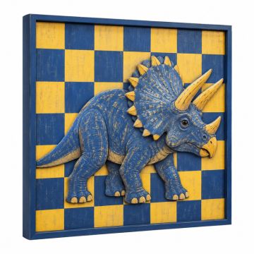 Manette Triceratops Dinosaur Artwork Wall Panel