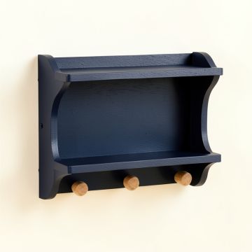 Dawn Edge Wall-Mounted Entryway Organizer Shelf - Navy (synthetic illustration; no displayed measurements)