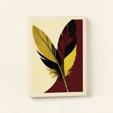 Feather Bird Paint Graphic Art On Wrapped Canvas (synthetic illustration; no displayed measurements)