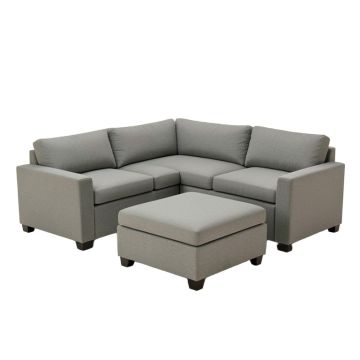 Fitchner 131 '' Wide Reversible Corner Sectional With Ottoman