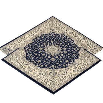 Katie Oriental Cream/Navy Area Rug