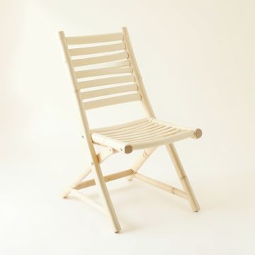 Clay Dale Folding Outdoor Chair - Cream (synthetic illustration; no displayed measurements)
