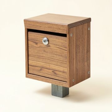 Locking Post Mounted Mailbox (synthetic illustration; no displayed measurements)
