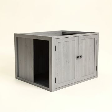 Lake Canyon Empty Furniture-Style Litter Enclosure - Gray (synthetic illustration; no displayed measurements)