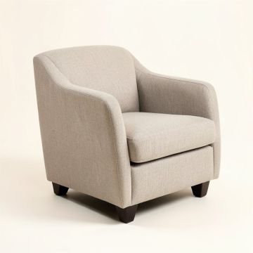 Siems Upholstered Parsons Chair In Taupe/Cream (synthetic illustration; no displayed measurements)