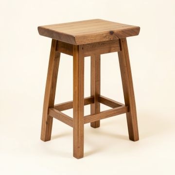 Solid Wood Bar & Counter Stool (synthetic illustration; no displayed measurements)