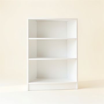 Fern Bend Freestanding Bookcase - White (synthetic illustration; no displayed measurements)
