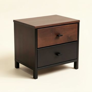 Tiro Steel Nightstand In Brown/Black (synthetic illustration; no displayed measurements)