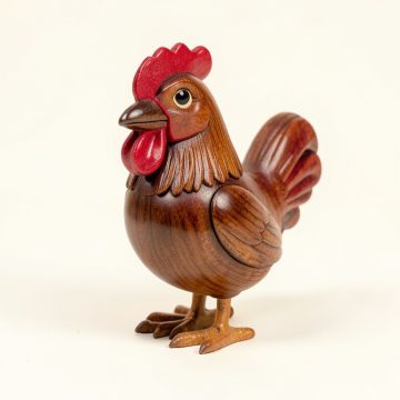 Silvana Wood Mini Rooster Puppet (synthetic illustration; no displayed measurements)