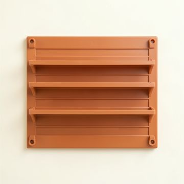 Fern Crossing Empty Wall-Mounted Tool Organizer Panel - Terracotta (synthetic illustration; no displayed measurements)