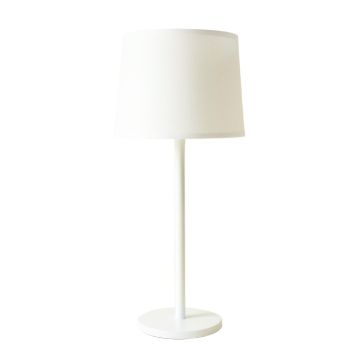 Oak Branch Floor Lamp With A Plain Fabric Shade - White (synthetic illustration; no displayed measurements)