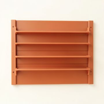 Heath Brook Empty Wall-Mounted Tool Organizer Panel - Terracotta (synthetic illustration; no displayed measurements)