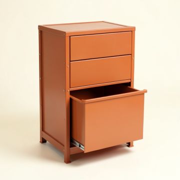 Cove Bend Freestanding Pull-Out Hamper Cabinet - Terracotta (synthetic illustration; no displayed measurements)