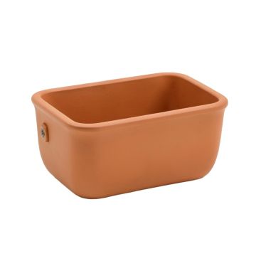 Reed Crossing Empty Railing Planter With Integral Brackets - Terracotta