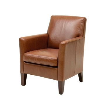 Rose Genuine Leather Upholstered Dining Chair