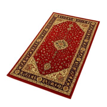 Prather Oriental Power Loom Red Area Rug
