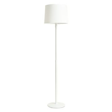 Cove Crossing Floor Lamp With A Plain Fabric Shade - White