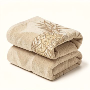 Batik Pineapple 100 % Cotton Hand Towel (synthetic illustration; no displayed measurements)