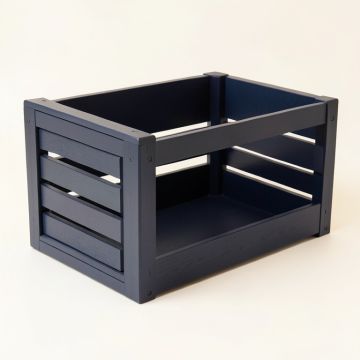 Fern Edge Empty Furniture-Style Pet Crate - Navy (synthetic illustration; no displayed measurements)