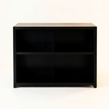 Cove Bridge Low Bookcase - Black (synthetic illustration; no displayed measurements)