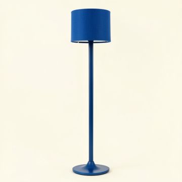 Dawn Crossing Floor Lamp With A Plain Fabric Shade - Blue (synthetic illustration; no displayed measurements)