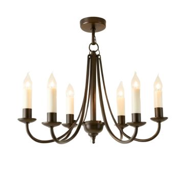 6-Light Candle Style Drum Chandelier