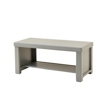 Clay Canyon Narrow Outdoor Storage Bench - Gray