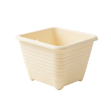 Lake Bluff Empty Raised Planter - Cream