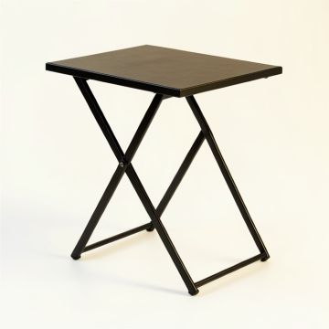 Wren Canyon Compact Balcony Table - Black (synthetic illustration; no displayed measurements)