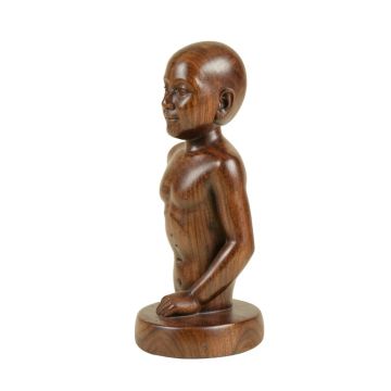 Ebonie Meditation Artisan Crafted Wood Sculpture