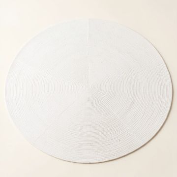 Cedar Crest Round Area Rug - White (synthetic illustration; no displayed measurements)