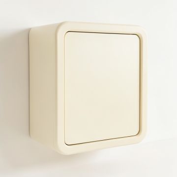 Cedar Dell Wall-Mounted Laundry Cabinet - Cream (synthetic illustration; no displayed measurements)