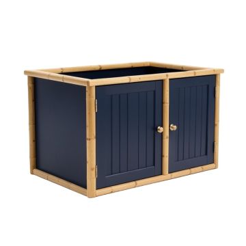 Shore Falls Empty Furniture-Style Litter Enclosure - Navy