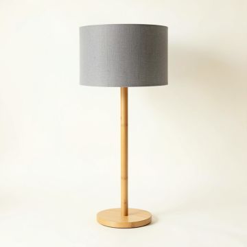Dune Brook Floor Lamp With A Plain Fabric Shade - Gray (synthetic illustration; no displayed measurements)