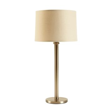 Briar Dell Floor Lamp With A Plain Fabric Shade - Beige