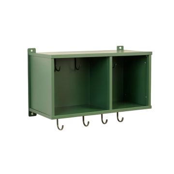 Field Brook Wall-Mounted Entryway Organizer Shelf - Green