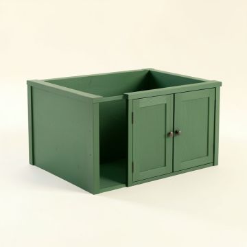 Summit Branch Empty Furniture-Style Litter Enclosure - Green (synthetic illustration; no displayed measurements)