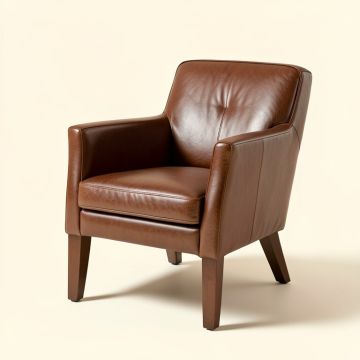Clintonpark Genuine Leather Upholstered Dining Chair (synthetic illustration; no displayed measurements)