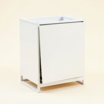 Heath Dale Freestanding Pull-Out Hamper Cabinet - White (synthetic illustration; no displayed measurements)