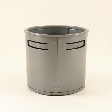 Lake Crest Closed Garden Compost Bin - Gray (synthetic illustration; no displayed measurements)