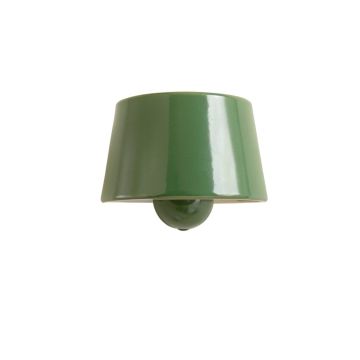 Harbor Bridge Wall Sconce Mounted On A Plain Wall - Green