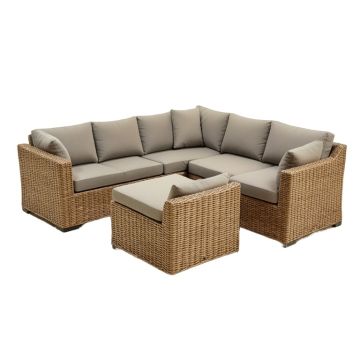 Natoli 7 Piece Rattan Sectional Seating Group With Cushions