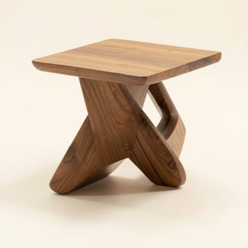 Christensen Solid Wood Abstract End Table (synthetic illustration; no displayed measurements)