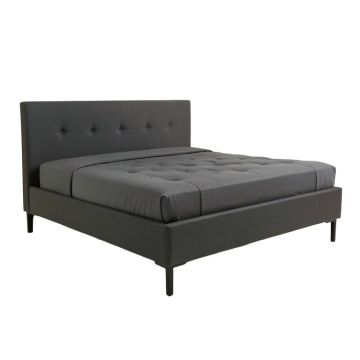Hester Street Tufted Upholstered Low Profile Platform Bed