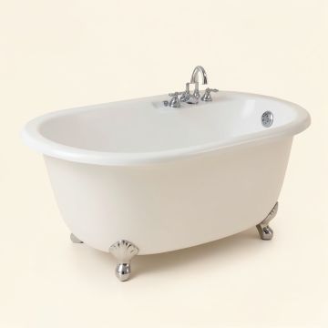 68 '' X 34 '' Clawfoot Soaking Acrylic Bathtub (synthetic illustration; no displayed measurements)