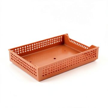 Cliff Edge Empty Under-Desk Cable Tray - Terracotta (synthetic illustration; no displayed measurements)