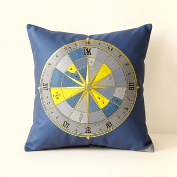 Pretty Zodiac Wheel Art Pillow Cover (synthetic illustration; no displayed measurements)